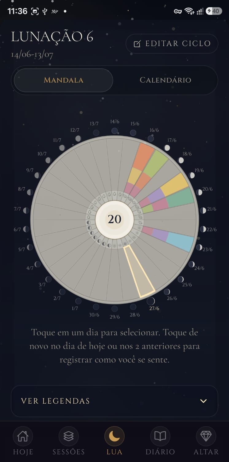 Lua — mandala do ciclo e leitura pessoal